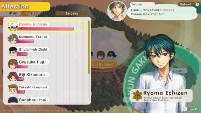 The Prince of Tennis Affection Level