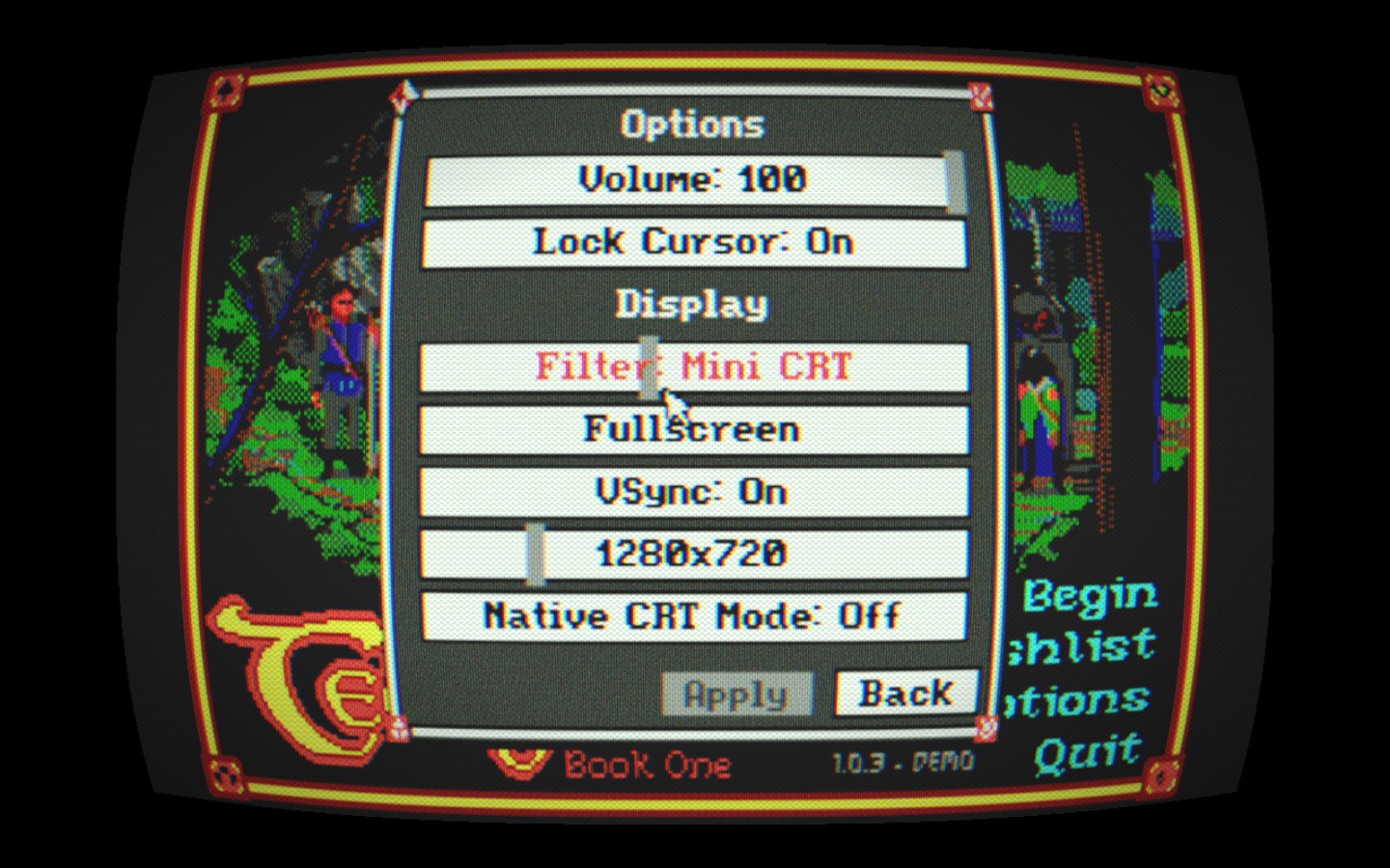 The Telwynium demo screenshot